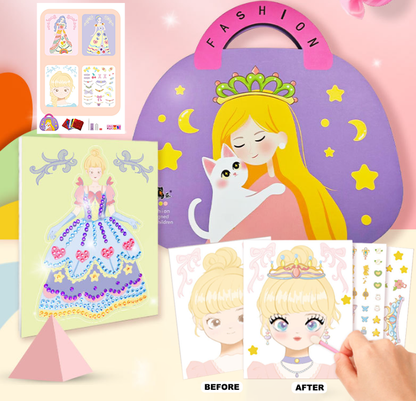 🔥Hot Sale 55% OFF💝Fantasy 3-in-1 Princess Dress Up & Make Up Game Set💅