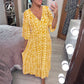 🔥New Year Hot Sale 55% OFF🔥Bohemian Casual Print V-neck Long Dress