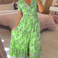 💃Hot Sale 49% OFF🔥Free Shipping - Floral Print V-neck Dress
