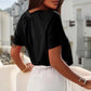 🎁Hot Sale 60% OFF⏳Women's Casual Pleated V-Neck Short-Sleeve Top