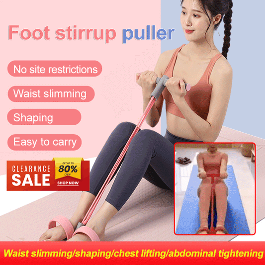 🎁Limited Time - Buy 1 Get 1 Free⏳Multifunctional Pedal Puller Resistance Rope-4 Tube Pedal Ankle Puller