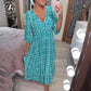 🔥New Year Hot Sale 55% OFF🔥Bohemian Casual Print V-neck Long Dress