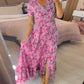 💃Hot Sale 49% OFF🔥Free Shipping - Floral Print V-neck Dress