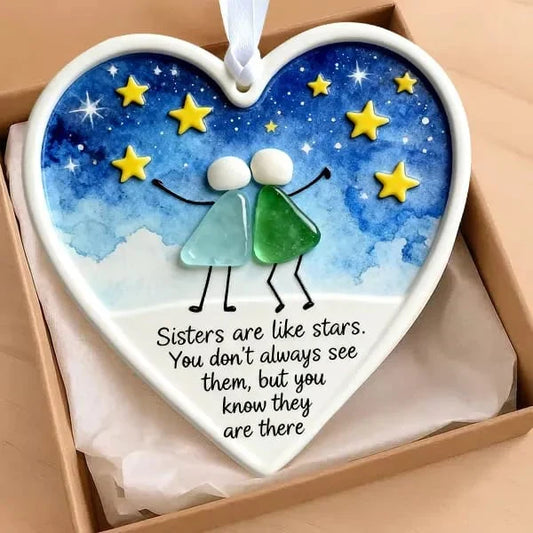🌲Christmas Sale 70% OFF!!🌊👩‍🤝‍👩Sisterhood Sea Glass Friendship Decor