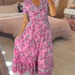 💃Hot Sale 49% OFF🔥Free Shipping - Floral Print V-neck Dress