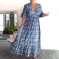 🔥New Year Hot Sale 55% OFF🔥Bohemian Casual Print V-neck Long Dress