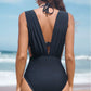 🏖️Last Day Special Sale 49% OFF🏝️Women's Underwire Tummy Control One Piece Halter Plunging Neck Swimsuit🩱