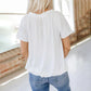 🎁Hot Sale 60% OFF⏳Women's Casual Pleated V-Neck Short-Sleeve Top