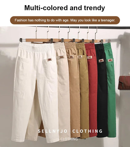 💝Women's Elastic Waist Cotton Pants✈️Buy 2 Save 10%&Free Shipping