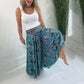 🌺2025 Spring Sale 50% OFF🌺Ethnic Paisley Print Elastic Patchwork-Waist Lightweight Pants