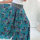 🌺2025 Spring Sale 50% OFF🌺Ethnic Paisley Print Elastic Patchwork-Waist Lightweight Pants