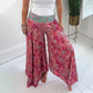 🌺2025 Spring Sale 50% OFF🌺Ethnic Paisley Print Elastic Patchwork-Waist Lightweight Pants