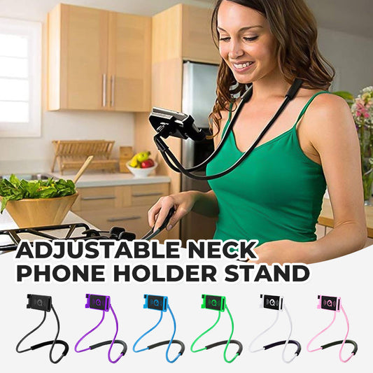 💥50% OFF!📱Adjustable Neck Phone Holder Stand – Hands-Free & Comfortable Viewing✨
