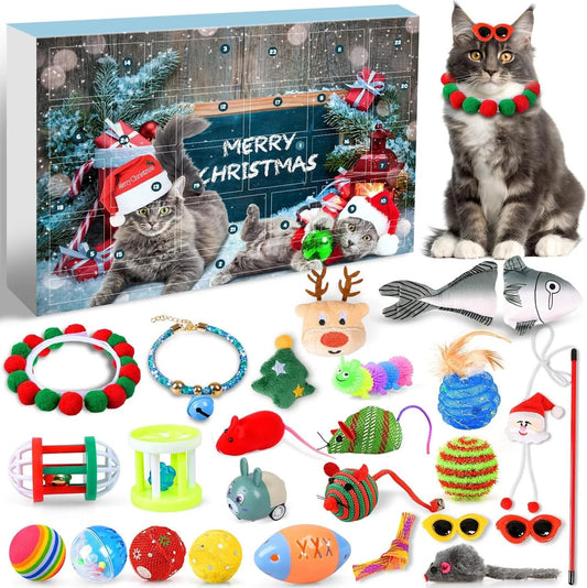 🎄Last Day Sale 50% OFF🎁2025 Christmas Countdown Cat&Dog Toys Advent Calendar🐾🥳